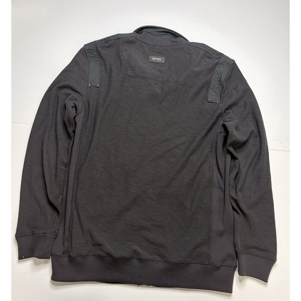 Calvin Klein Black Gray Industrial Zip Up Jacket Men's L Warm Comfy - Picture 2 of 4